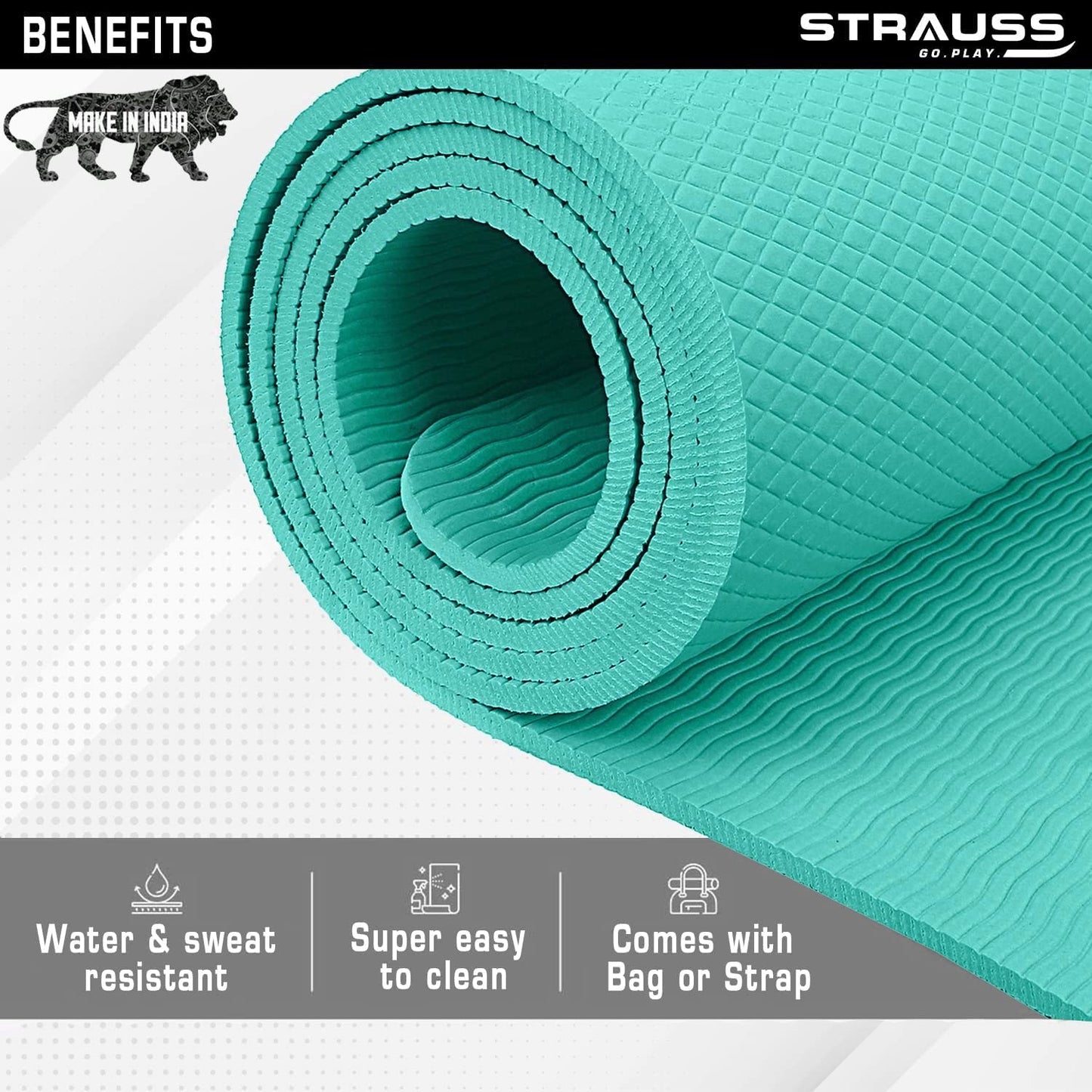 Strauss Anti Skid Yoga Mat - Yoga Studio
