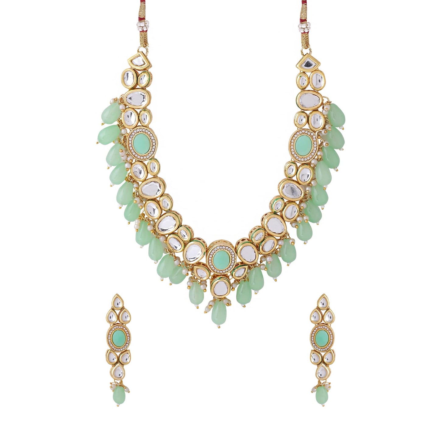 Yellow Chimes Red Beads Choker - Glamorous dress accessory