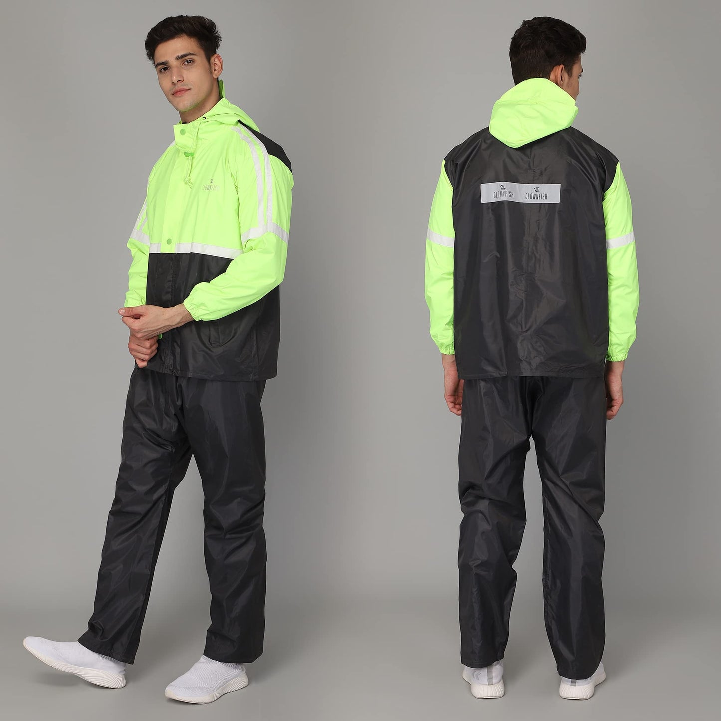 Clownfish adjustable hood rainwear - outdoor sports