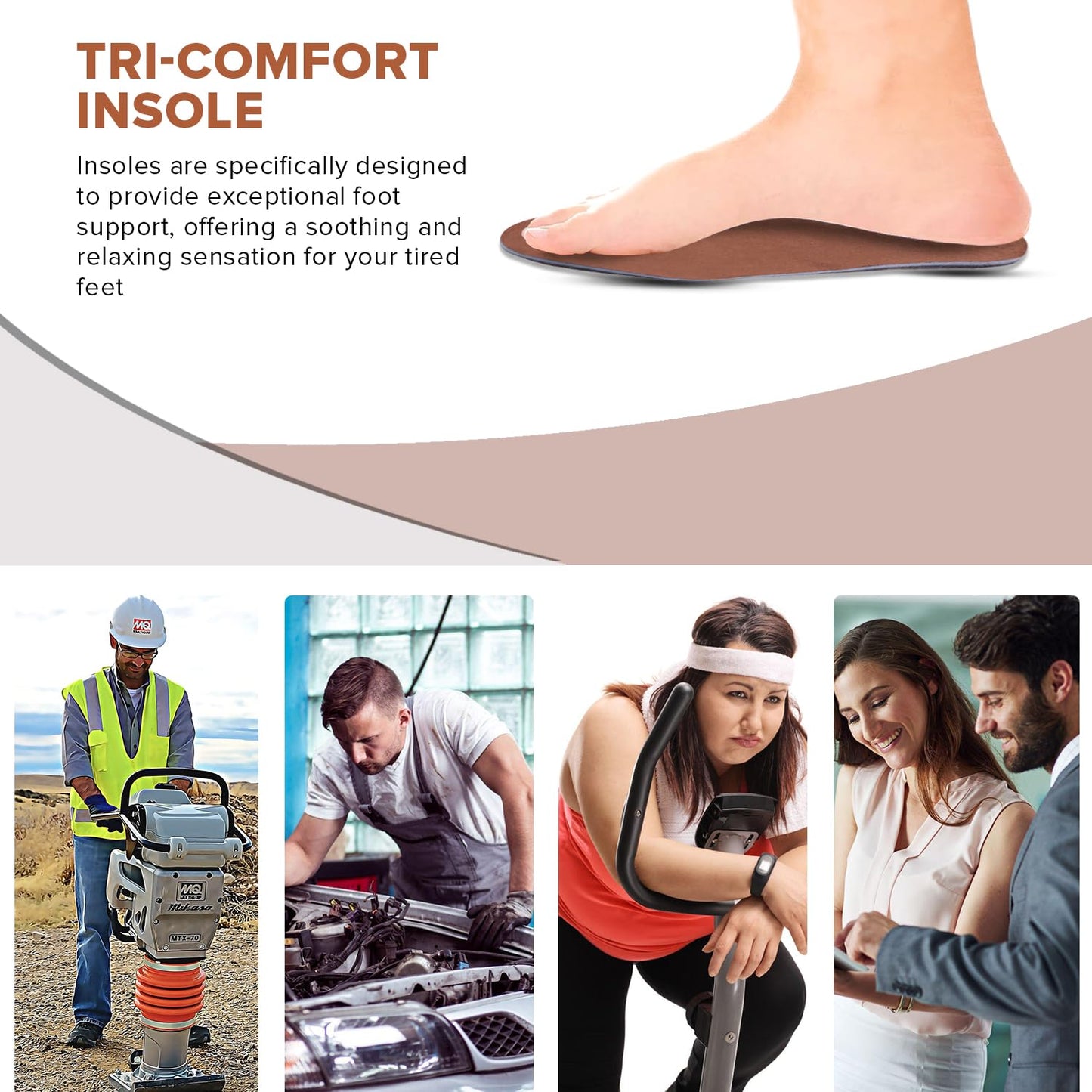 Dr Foot TRI Comfort Insoles - Great for work boots
