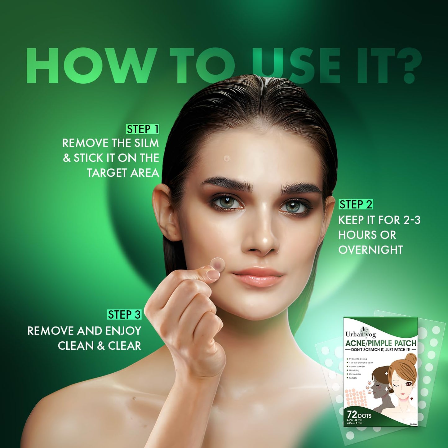 Urban Yog hydrocolloid pimple patches - overnight treatment