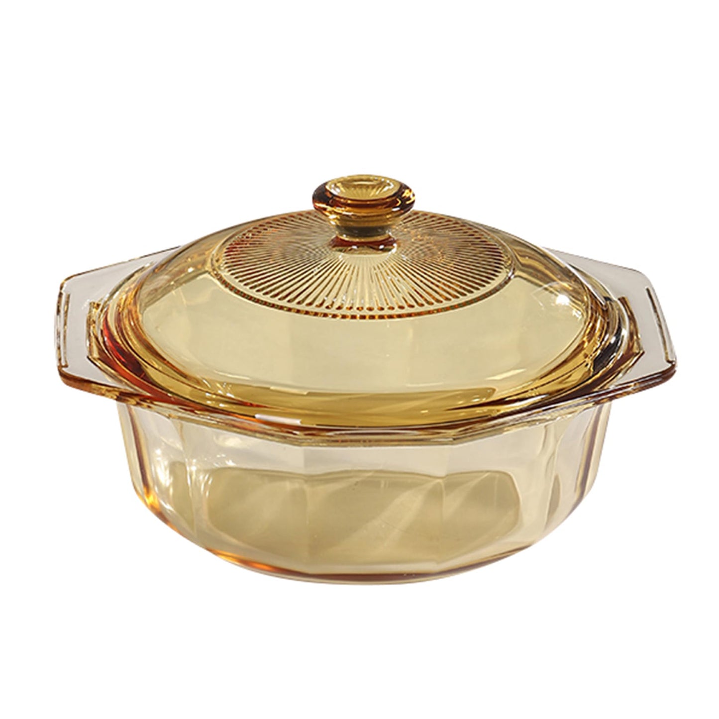 UMAI Borosilicate Glass Casserole with Lid | Glass Bowl | Microwave Safe & Dishwasher safe | Casserole for Biryani, Pulao, Halwa, Curries, Roti | Scratch resistant, BPA free | Amber Color (1.1L)