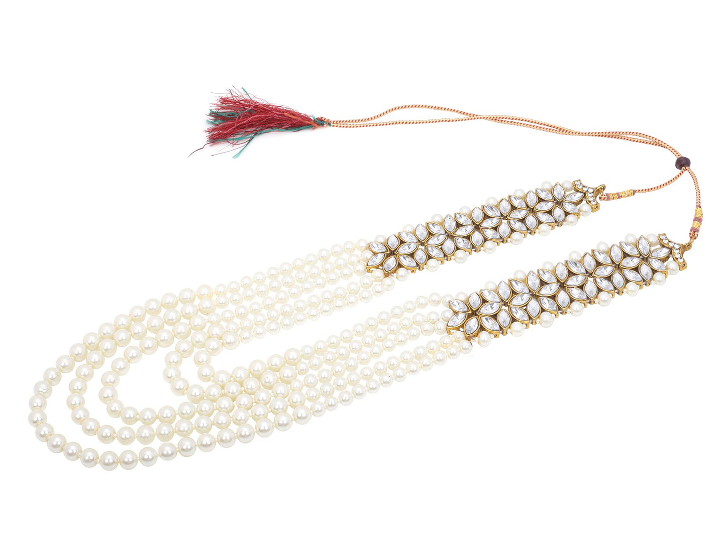 Yellow Chimes Maang Tikka and Earrings - Wedding Accessories
