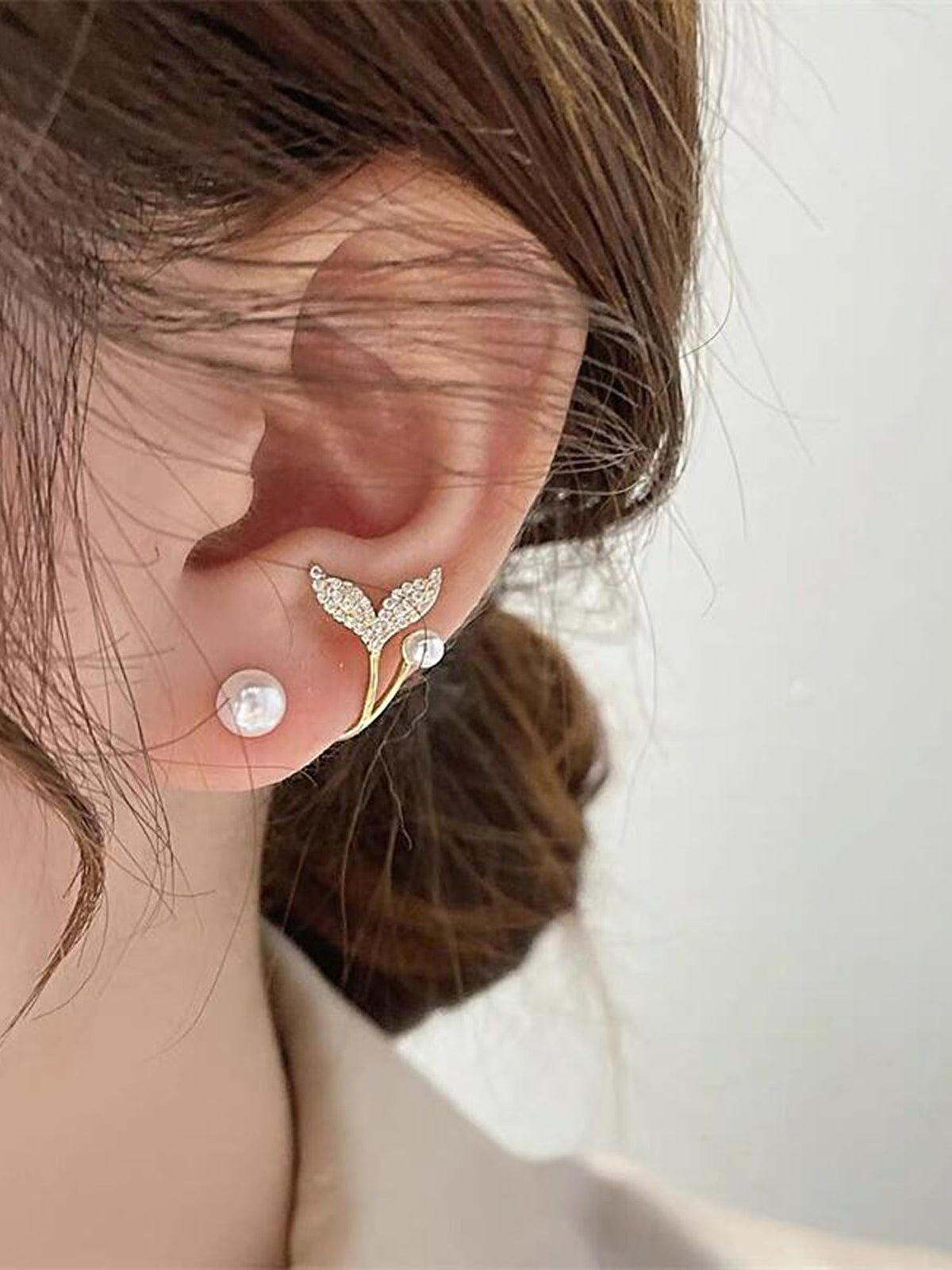 Kairangi Gold Toned Pearl Stud Earrings - Graduation Gift