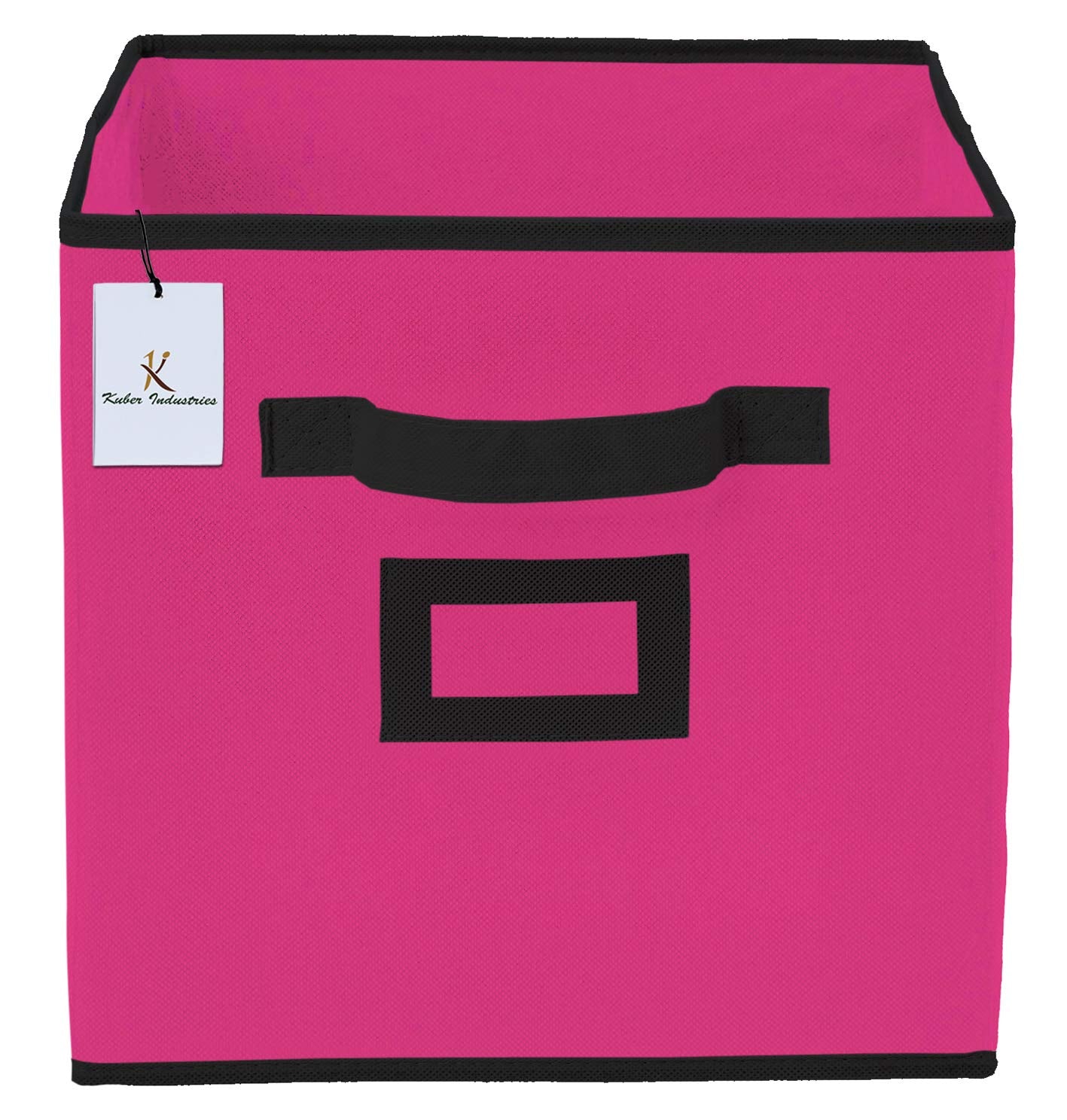 Combo: Non Woven 4-Piece Small Foldable Storage Organiser Cubes | Square | Pink & Purple