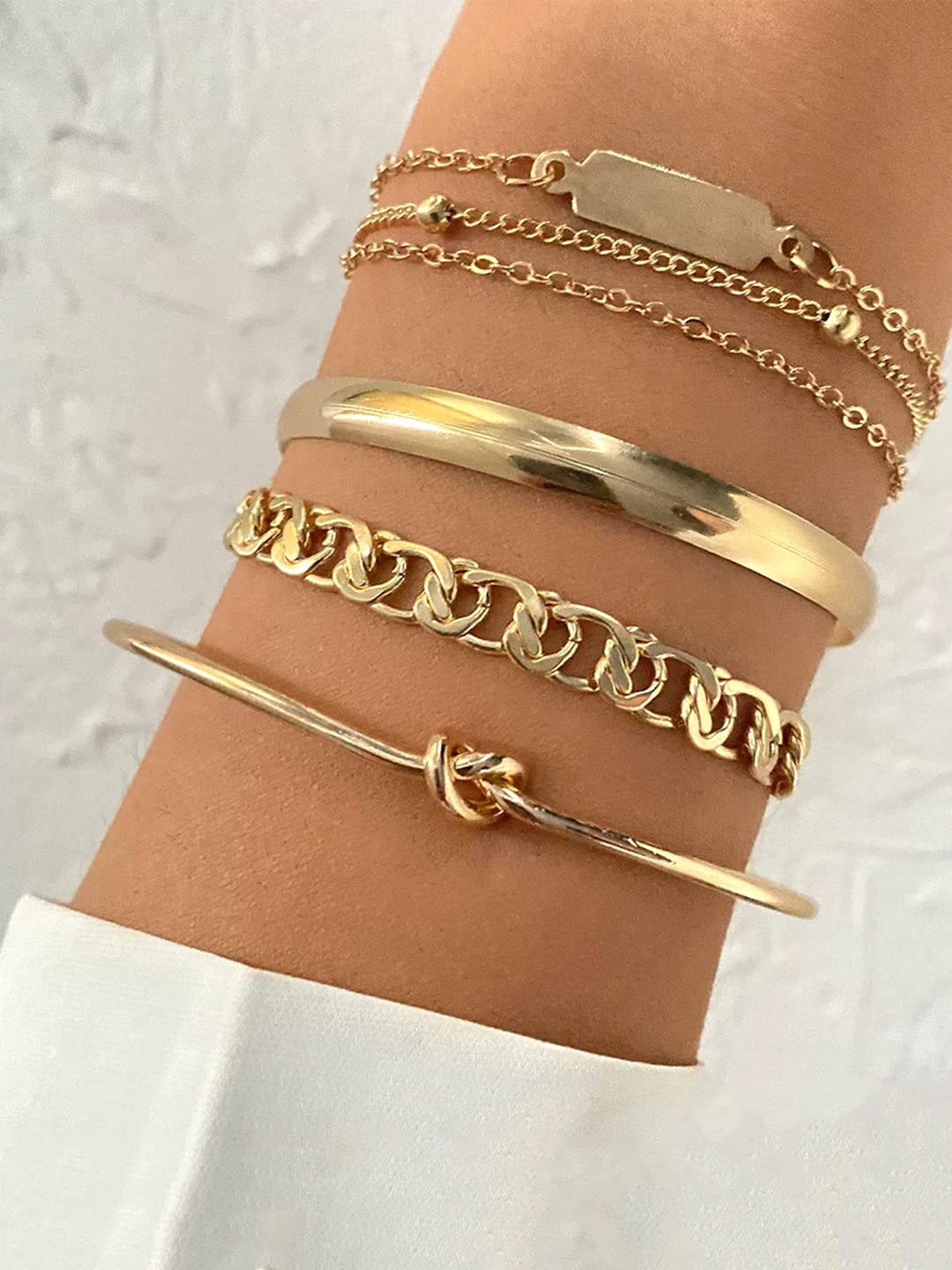 Yellow Chimes multilayered chain bracelet - party accessory