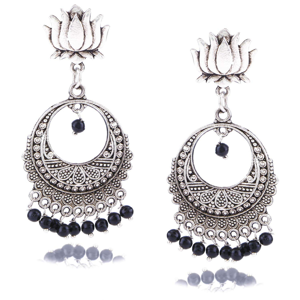 Yellow Chimes traditional chand bali earrings - ethnic daily wear
