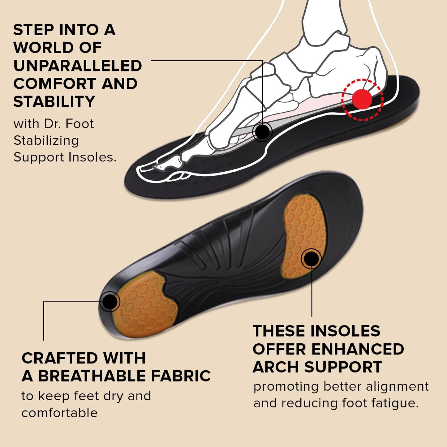 Dr Foot arch support insoles - gym use