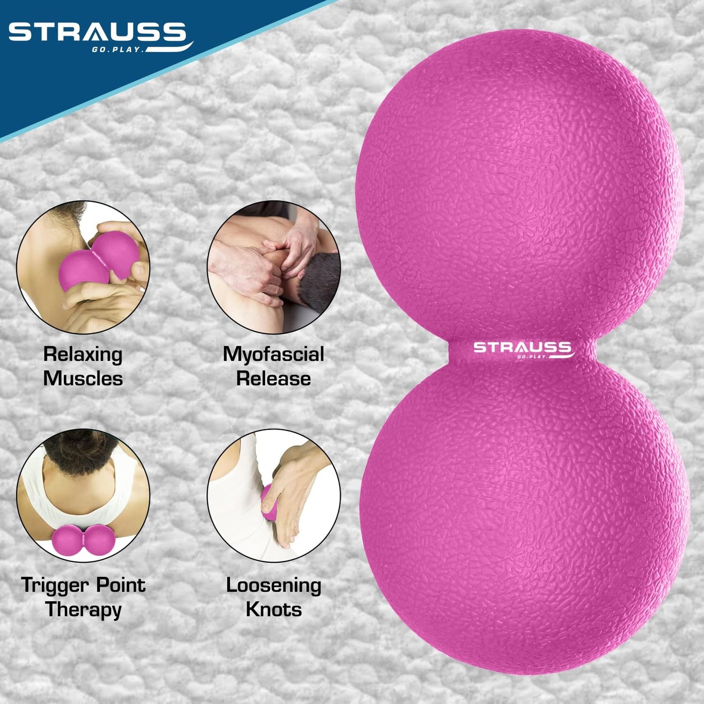 Strauss high-density massage ball - yoga practice aid