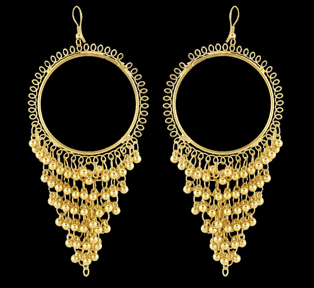 Yellow Chimes Silver Golden Dangler Earrings - Formal Events