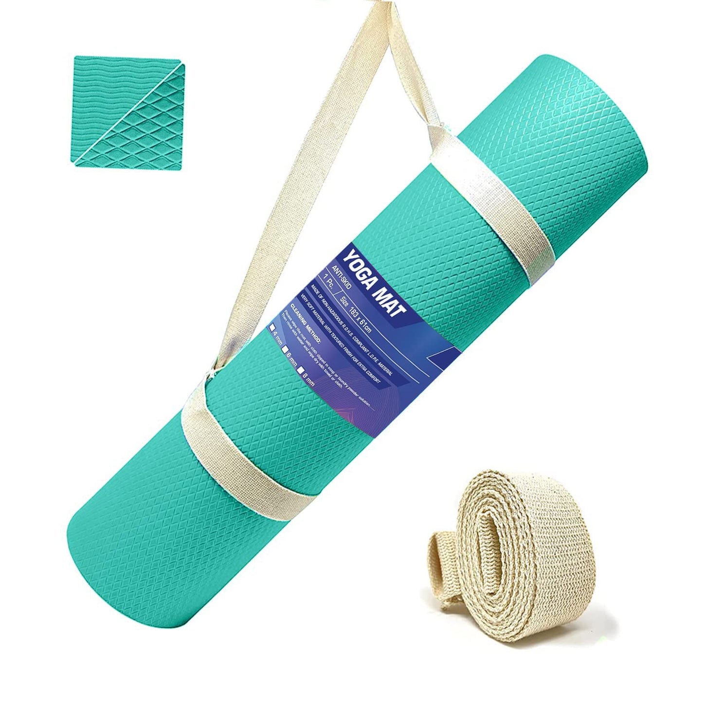 Strauss Anti Skid Yoga Mat - Easy Carrying