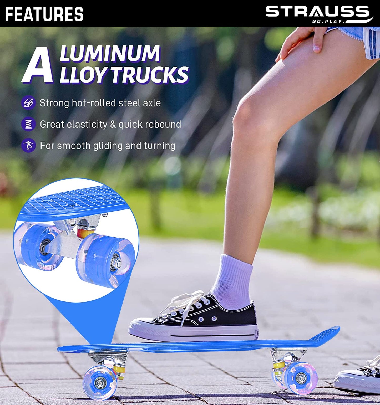 Strauss Cruiser PW Skateboard - perfect for urban commuting