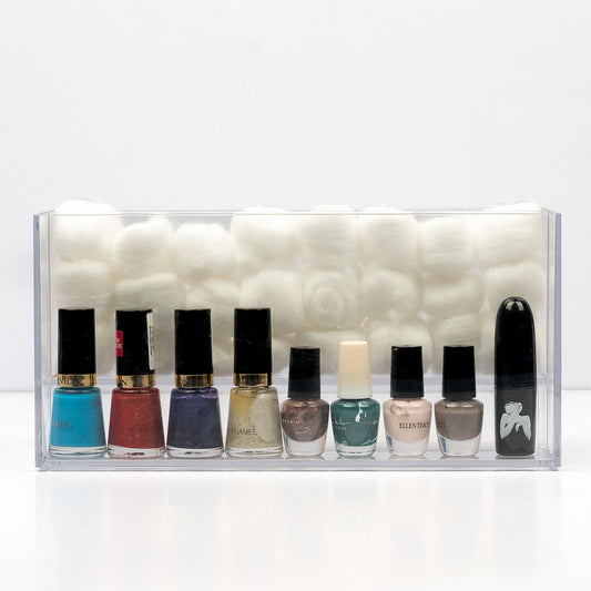 Cosmetic Organizer: Transparent Makeup Organizer with Sleek Design | 2 Racks Included | 5.2(H) x 24.8(W) cm