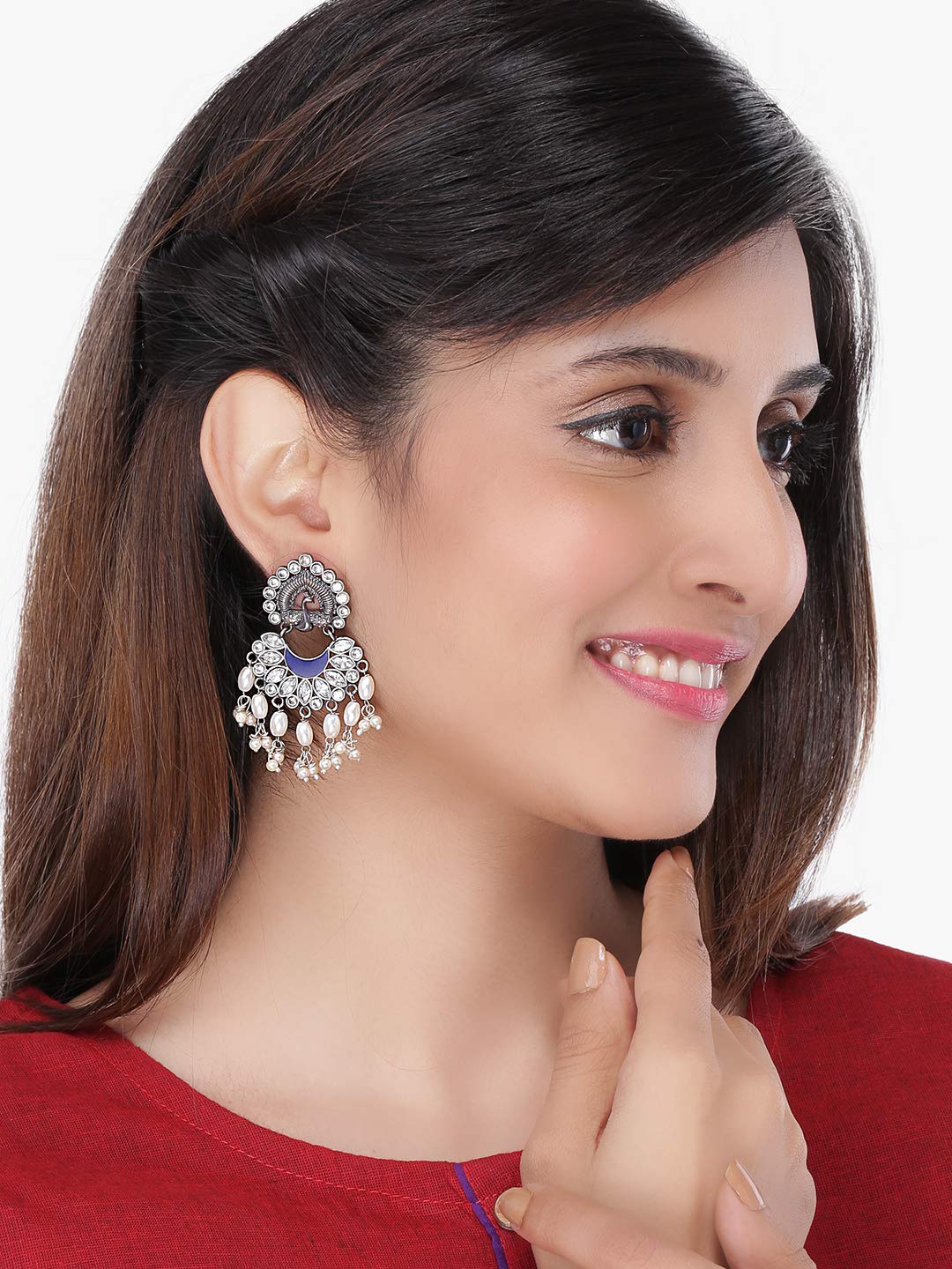 Yellow Chimes Handmade Pearl Drop Earrings - Festive Occasions