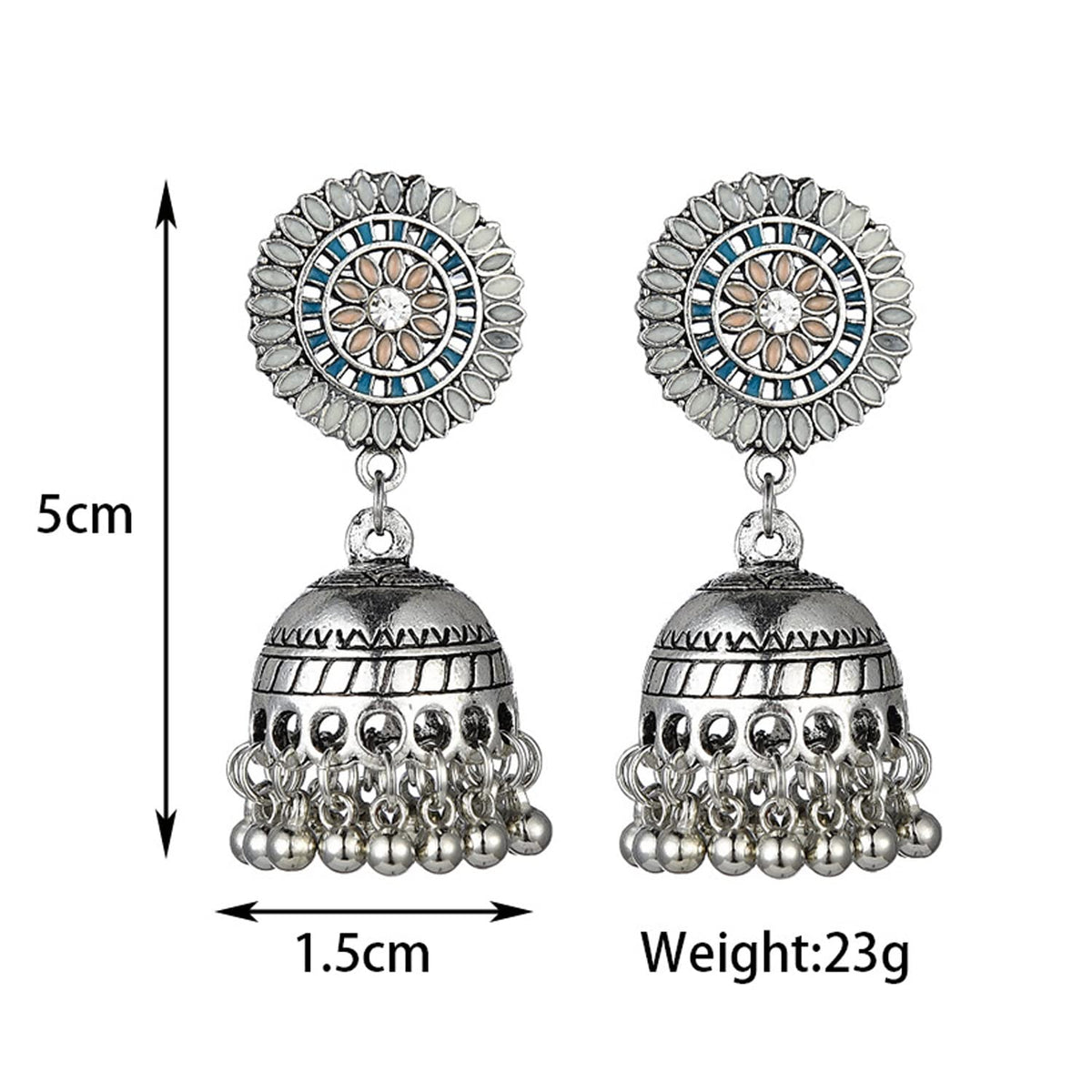 Yellow Chimes silver toned women earrings - unique gift idea