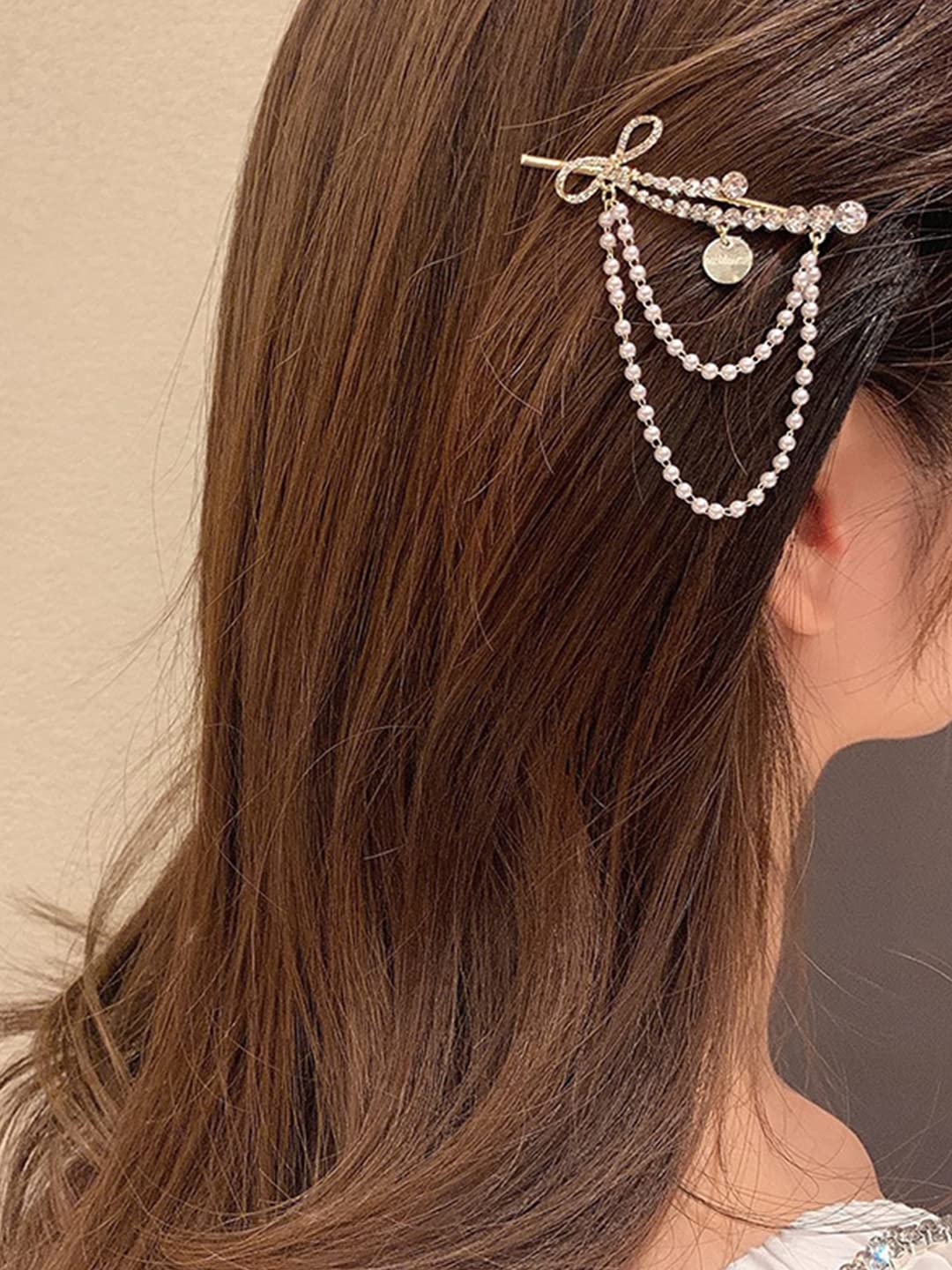 Yellow Chimes Alloy Hair Clip - Perfect for weddings