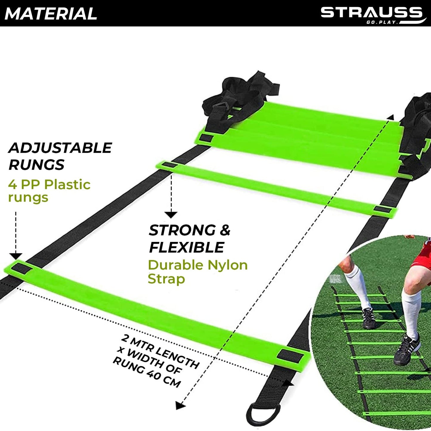 Strauss agility ladder - coaching tool for athletes