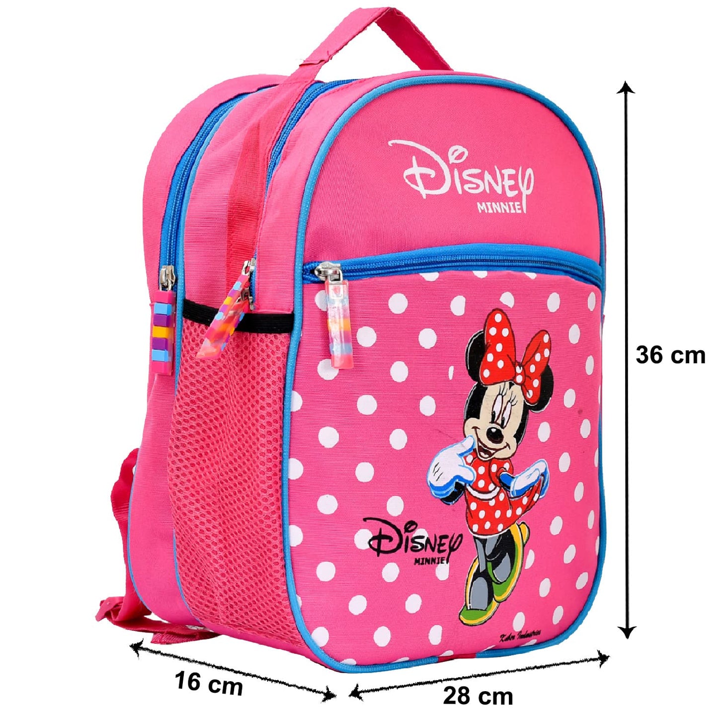 Kuber Industries Disney Minnie Mouse Dot Print Backpack - Travel Use