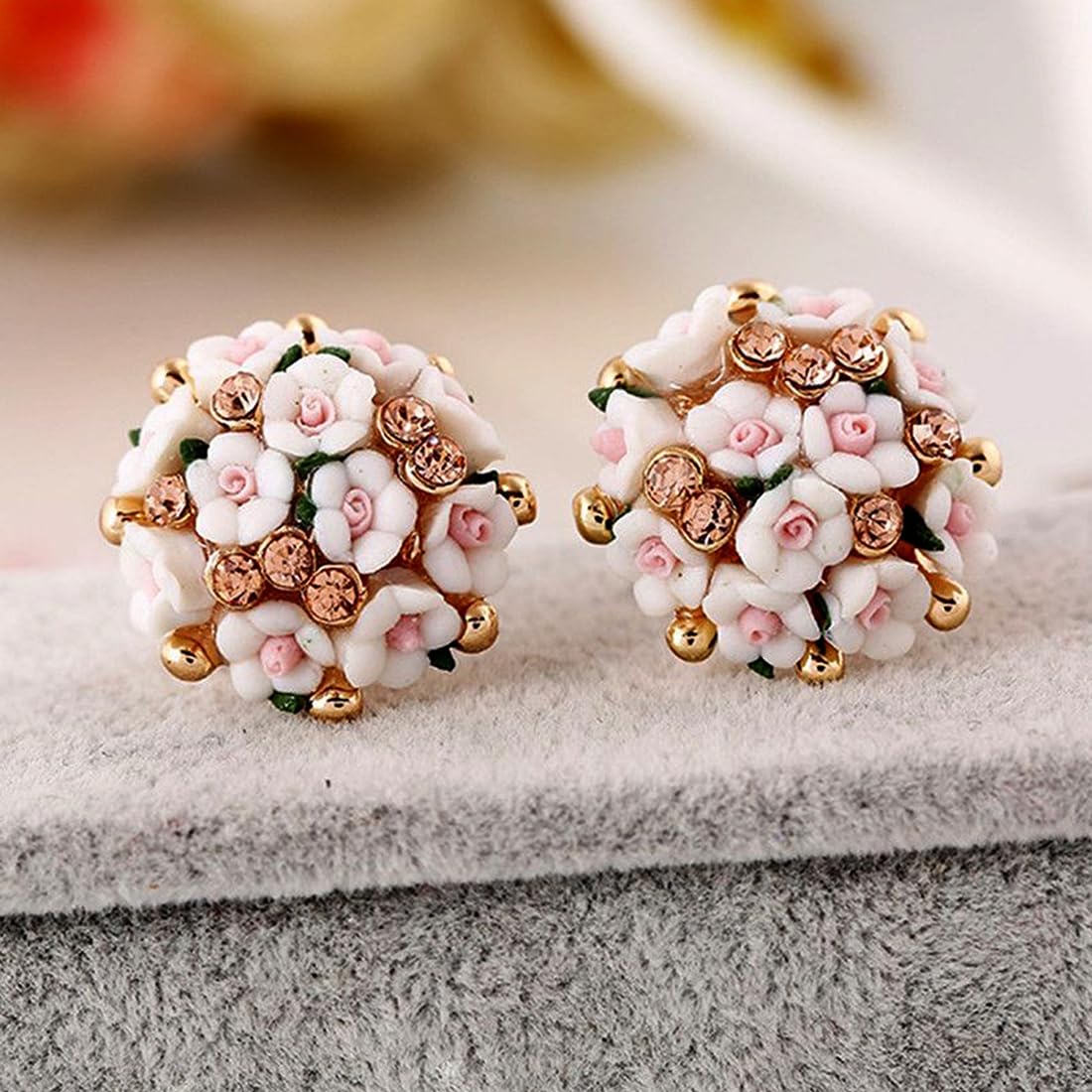 Yellow Chimes earrings - Stylish floral studs for everyday fashion