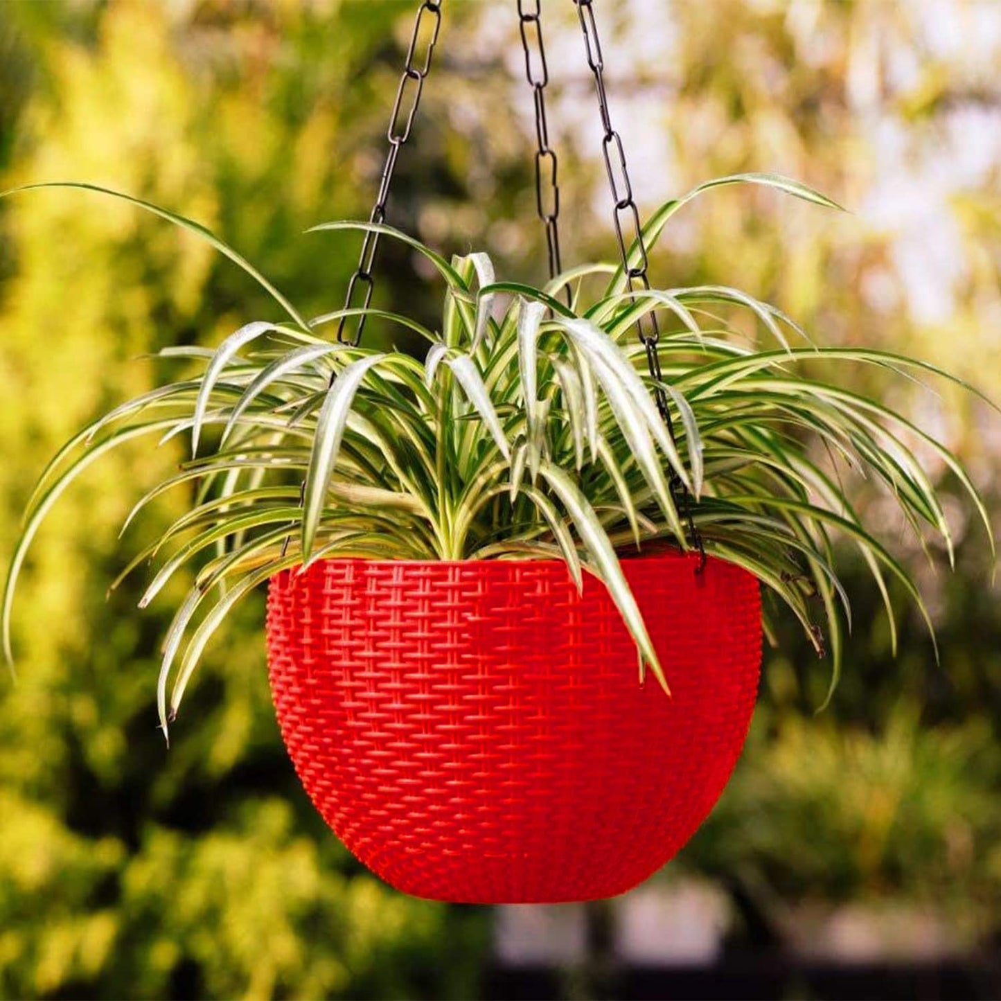 Kuber Plastic Hanging Flower Pot - stylish outdoor accent