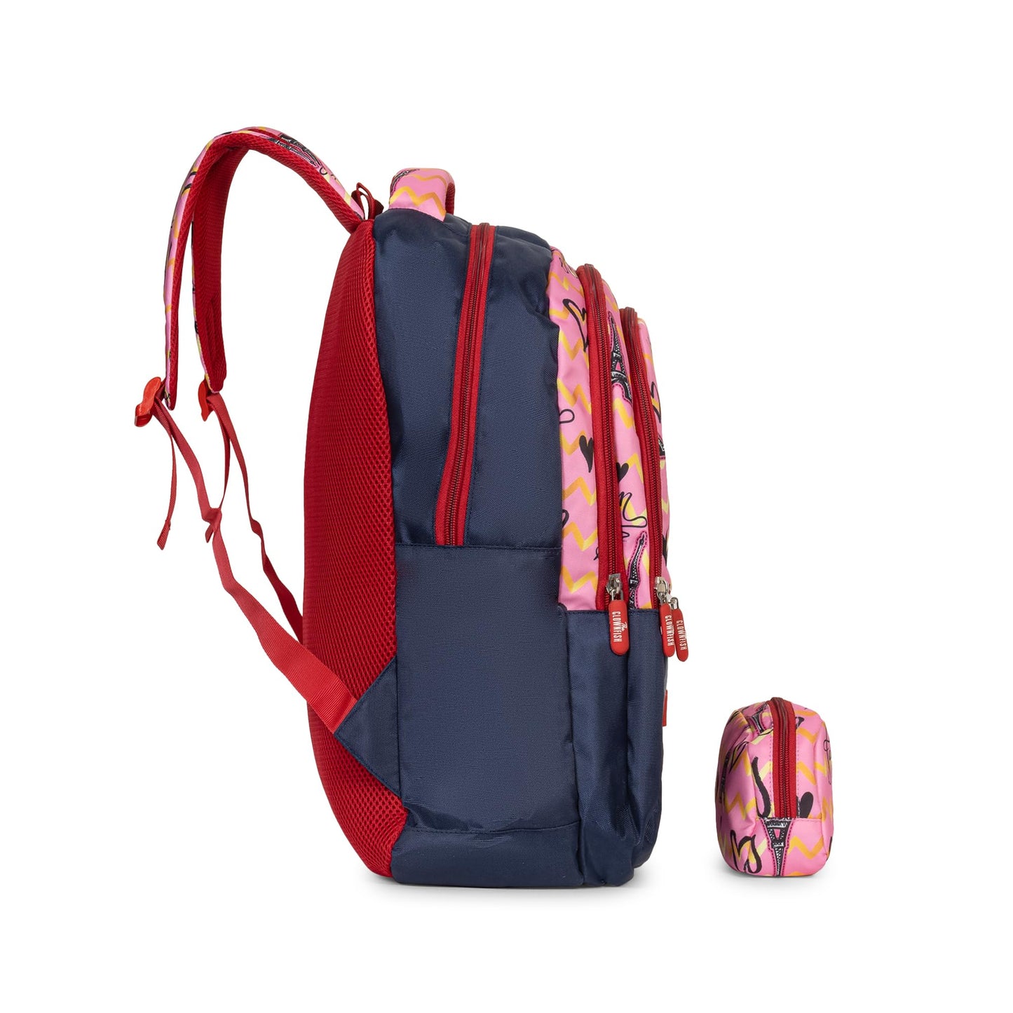 Clownfish Edutrek pink school backpack - perfect for boys and girls