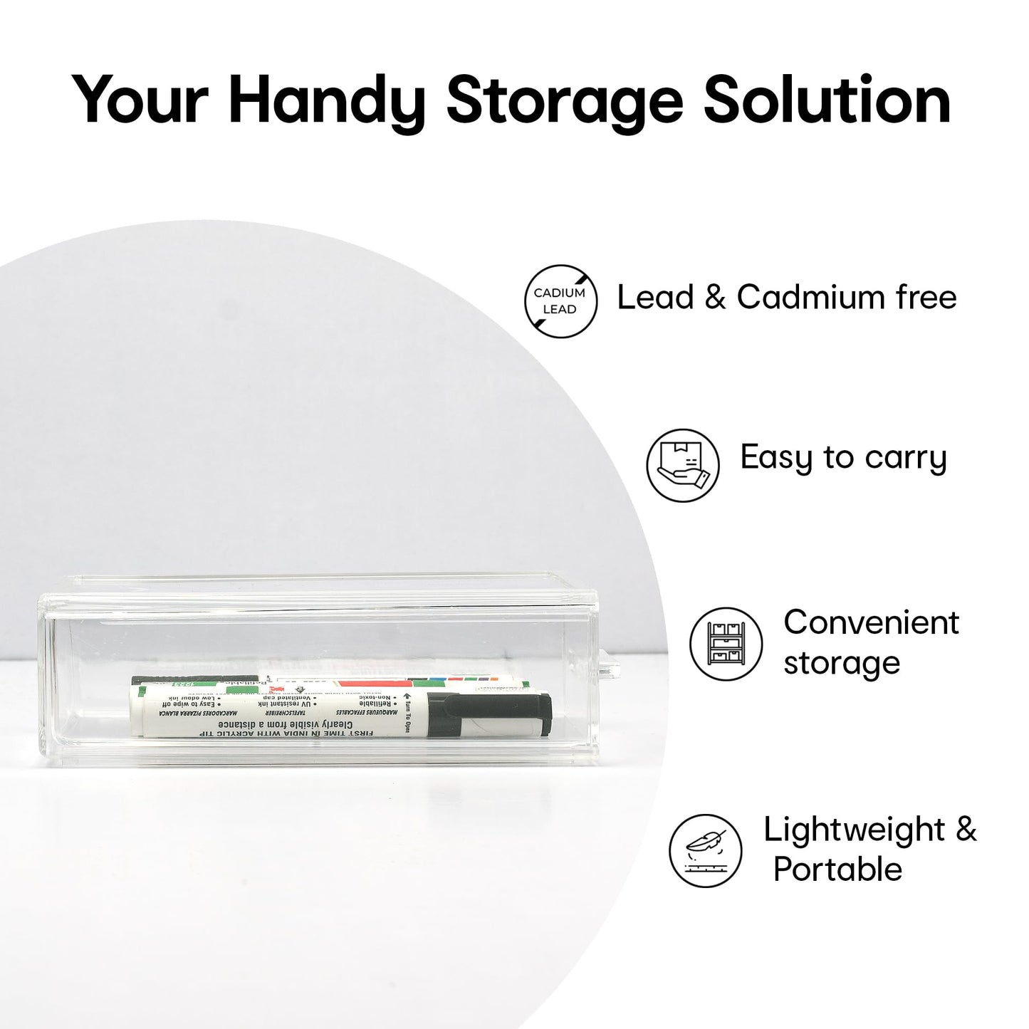 Pack of 2: Clear Pull-Out Storage Drawer Organizer | Stackable Design for Makeup, Office | 2.1x3.54x7.4 in | Clear