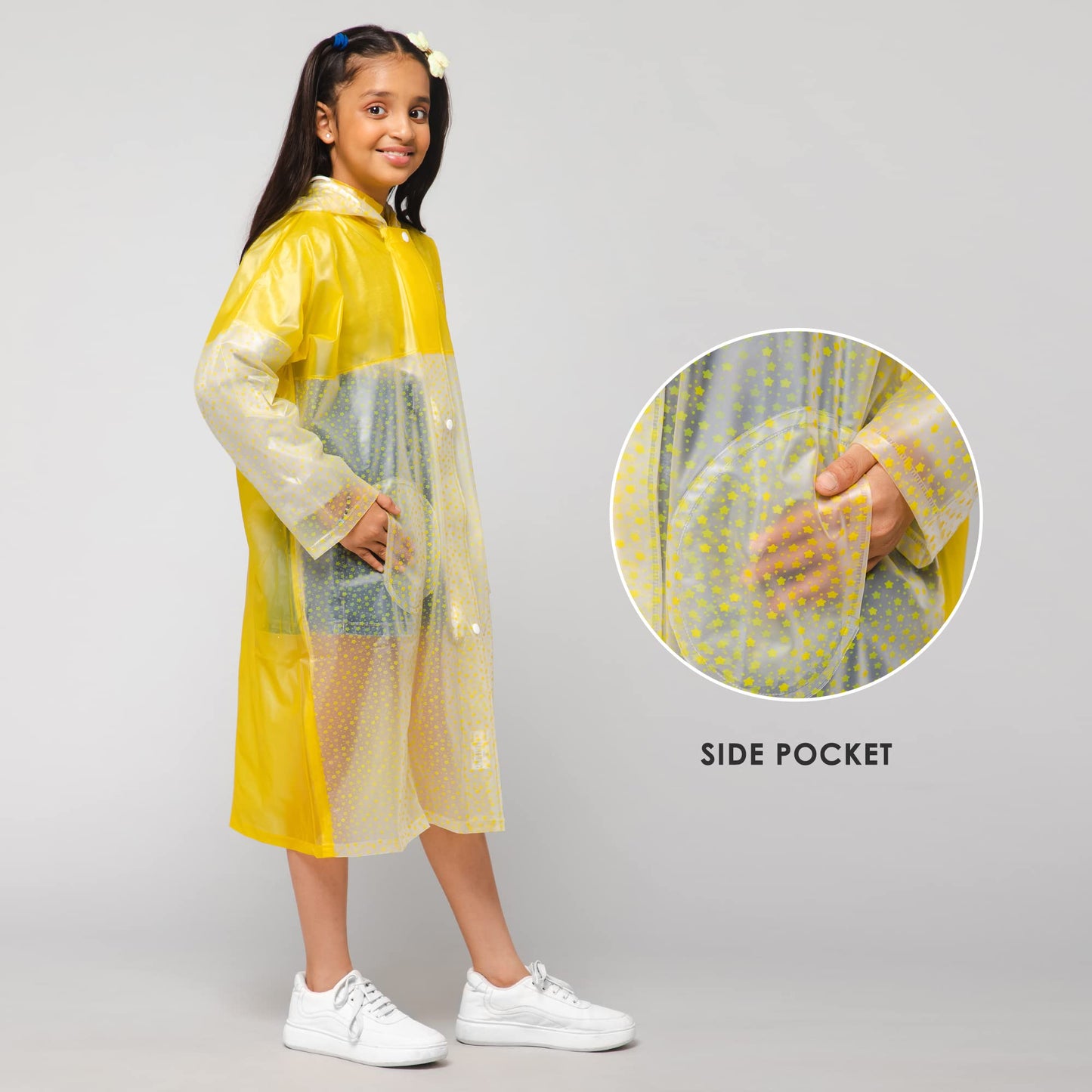 Clownfish longcoat - stylish yellow rainwear for children