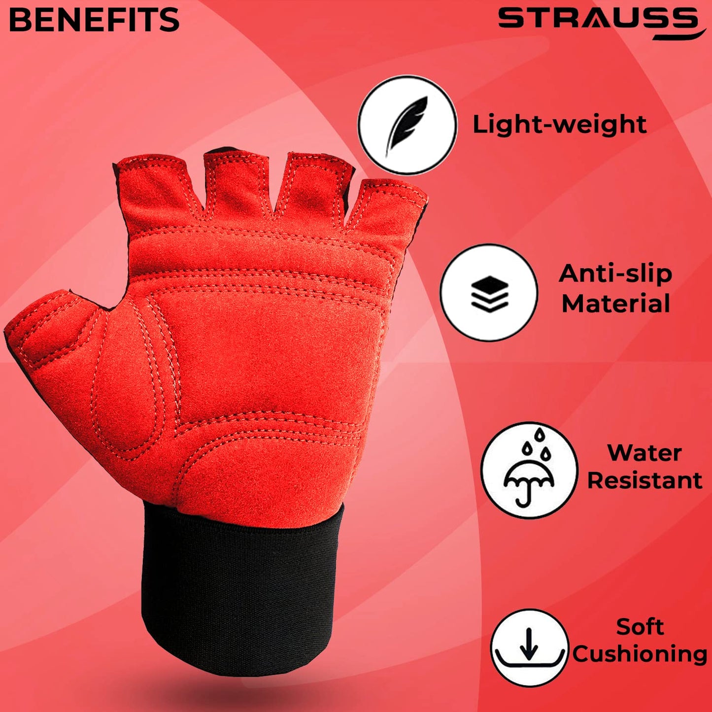 Strauss Sports training gloves - bodybuilding essential
