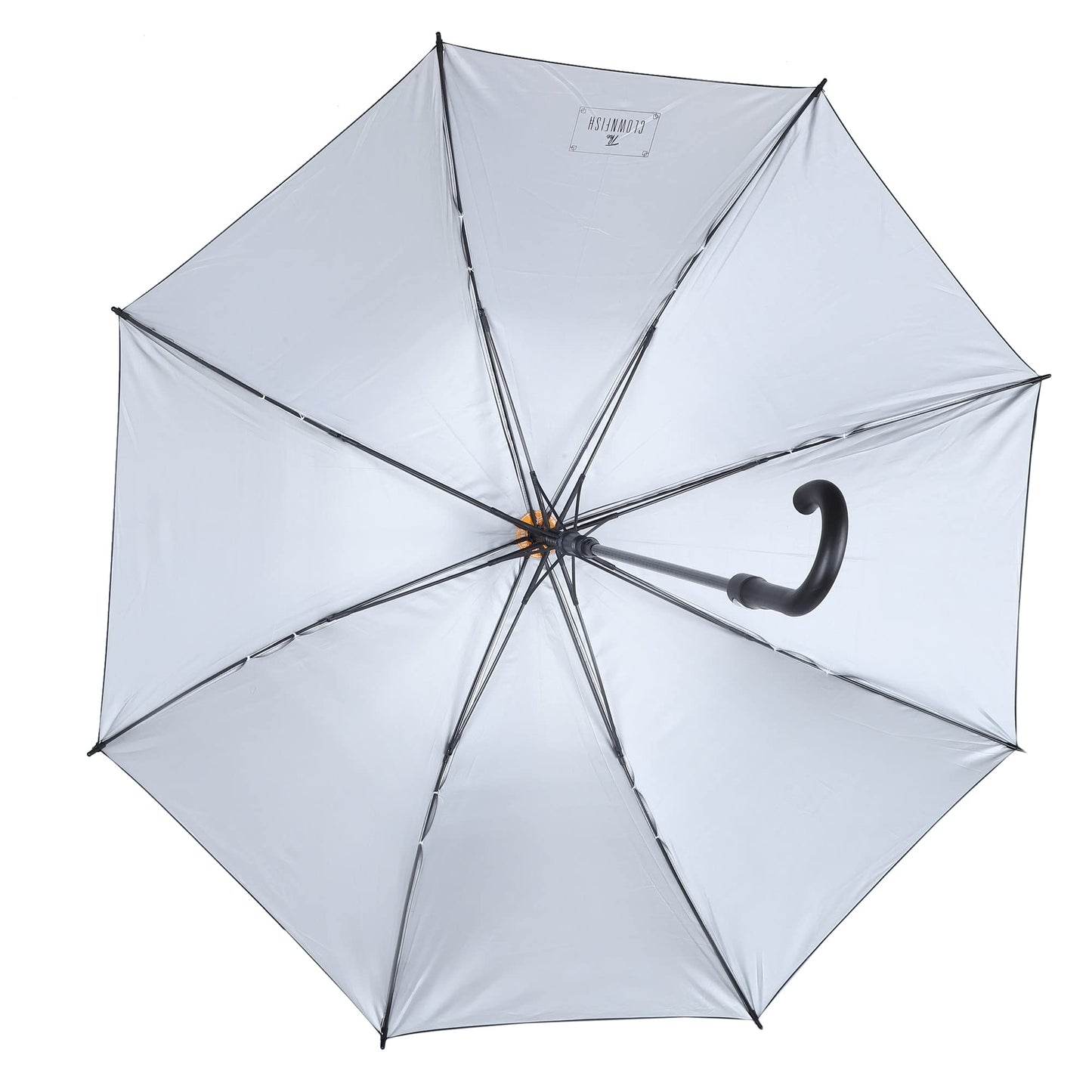 Folding Umbrella - Auto Open, Waterproof Polyester | Includes Strap | Standard Size | Mighty Black