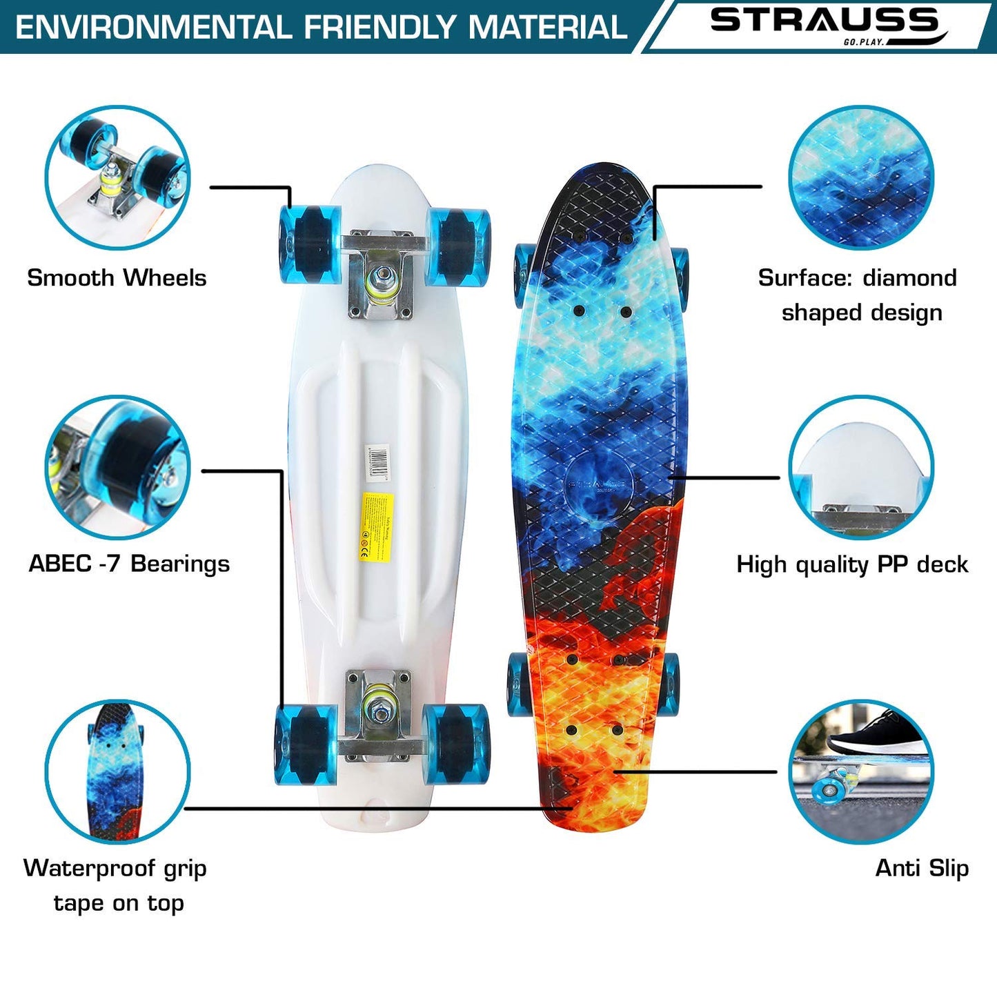 Strauss Cruiser Fp Skateboard - Street Use