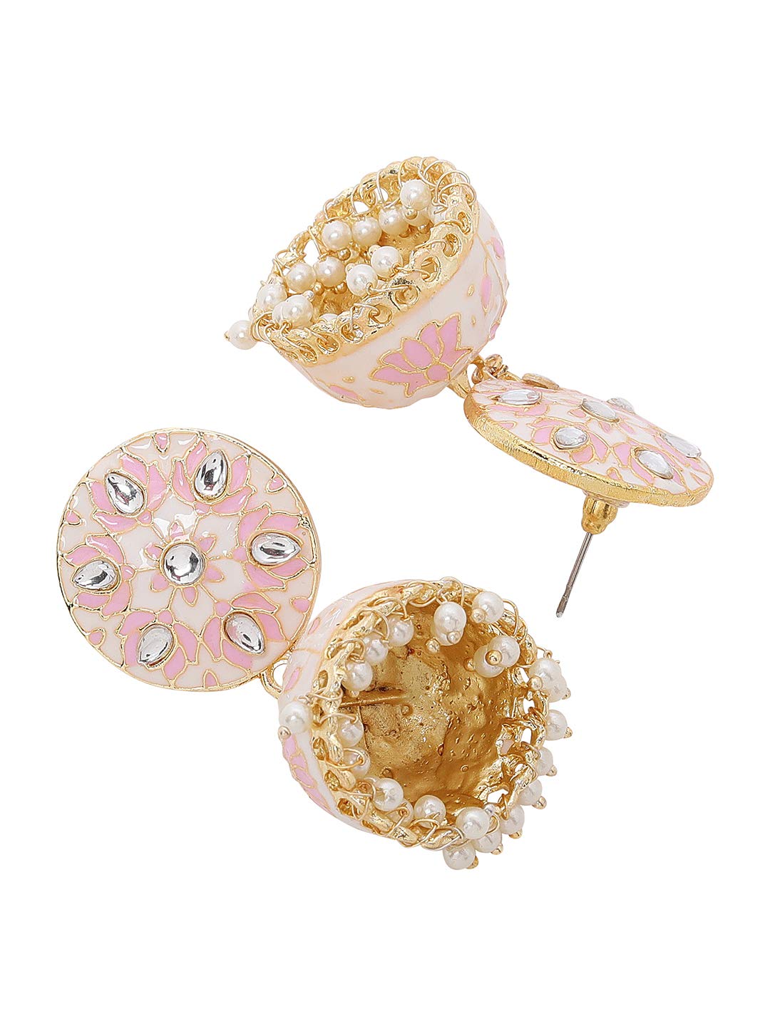 Yellow Chimes Floral Design Jhumka - Daily wear