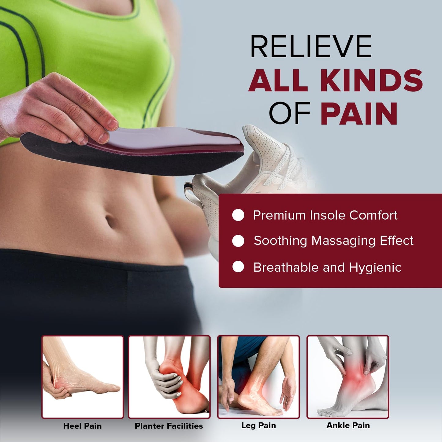 Dr Foot Massaging Gel Basic Insoles - Ideal for all-day wear