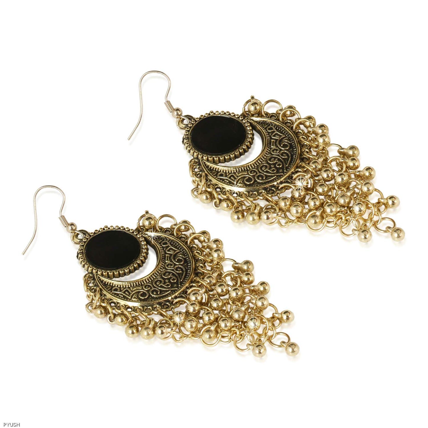 Yellow Chimes traditional chandbali earrings - Casual look