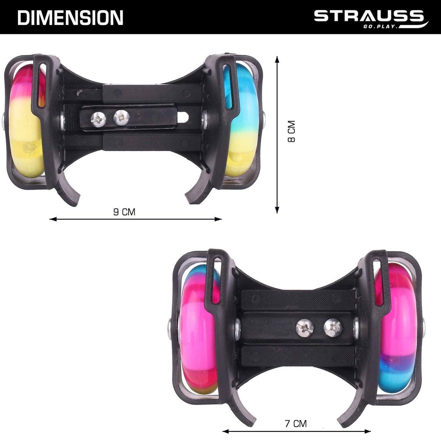 Strauss Flashing Street Roller Wheels - Fun in the Park