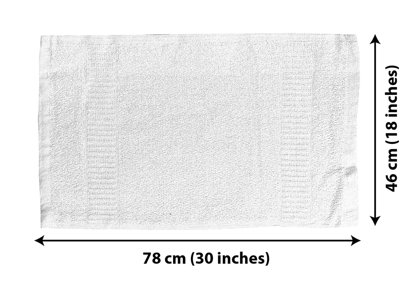 Heart Home Soft Cotton Bath Towel - Durable, Reusable | 30"x18" | White | Ideal for Newborns