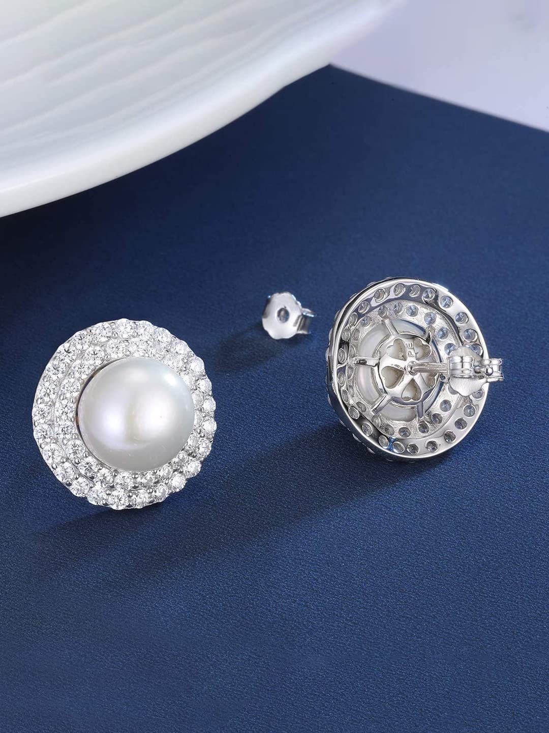 unwind pearl crystal earrings - ideal birthday gift