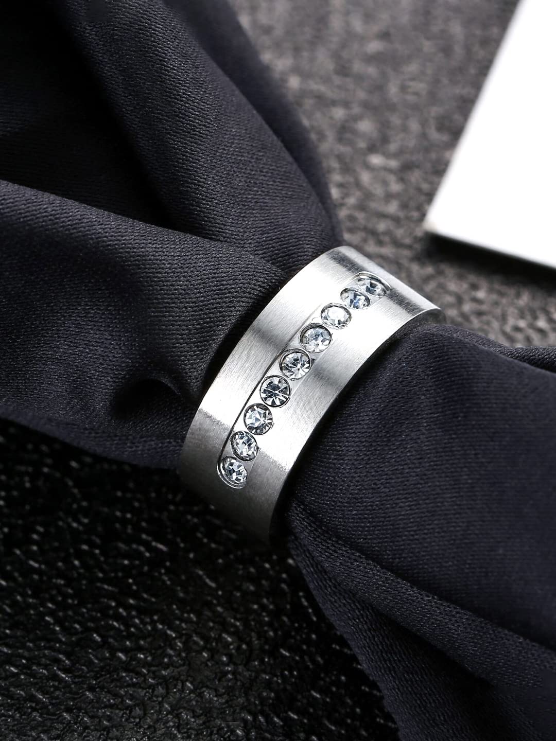 Yellow Chimes Silver Crystal Ring - Stunning design for women