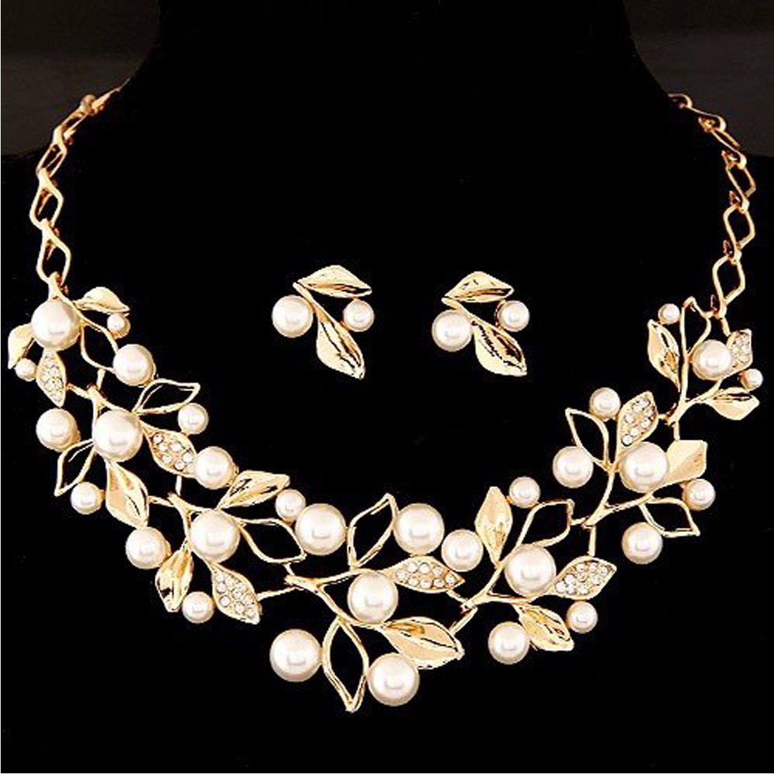 Yellow Chimes Pearl Necklace Set - Fashion Statement Jewelry