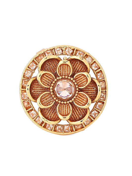 Yellow Chimes gold ring - adjustable size for comfort