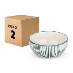 The Better Home Terra Series Ceramic Bowl for Snack & Dinner(2Pcs) Ramen Soup Bowl Microwave Safe Chip Resistant Dinnerware Snack Serving Bowl Dinning Bowl Katoris for Dinner Serving Bowl Set