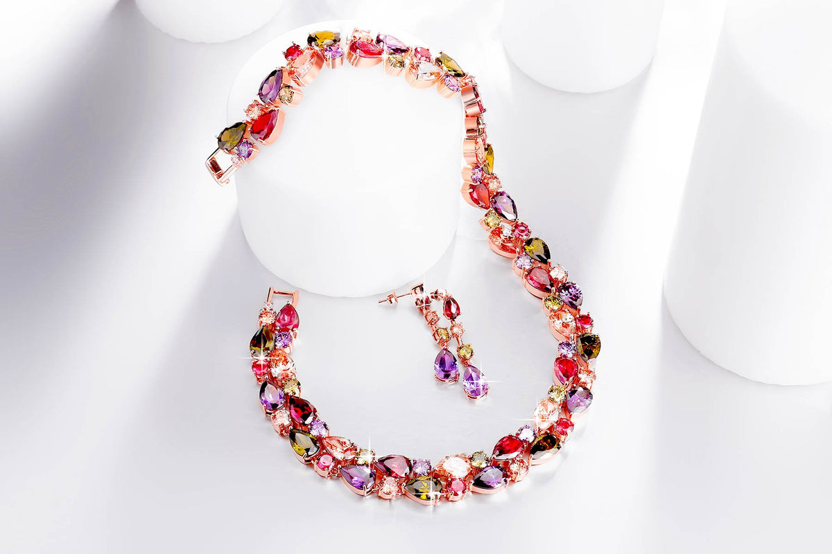 Yellow Chimes Multicolor Jewellery Set - for special occasions