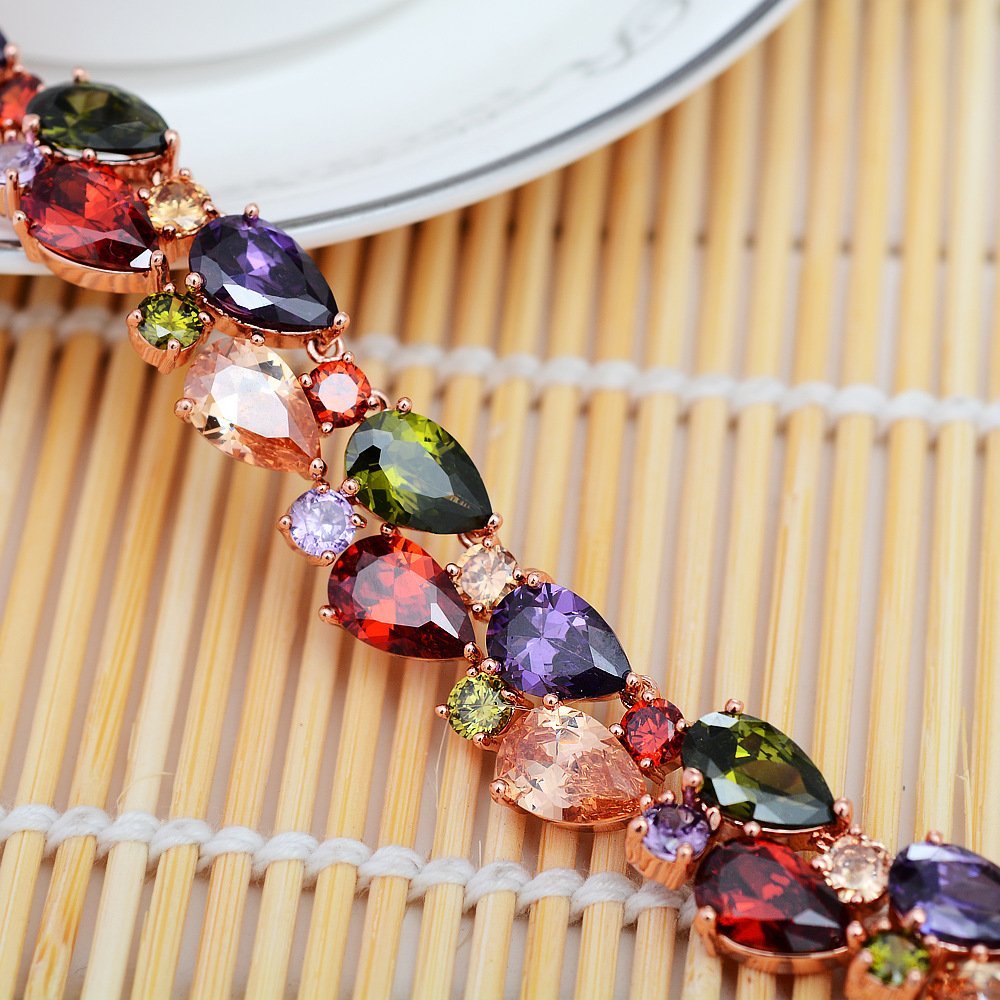 Yellow Chimes Rose Gold Plated Earrings - gift for her