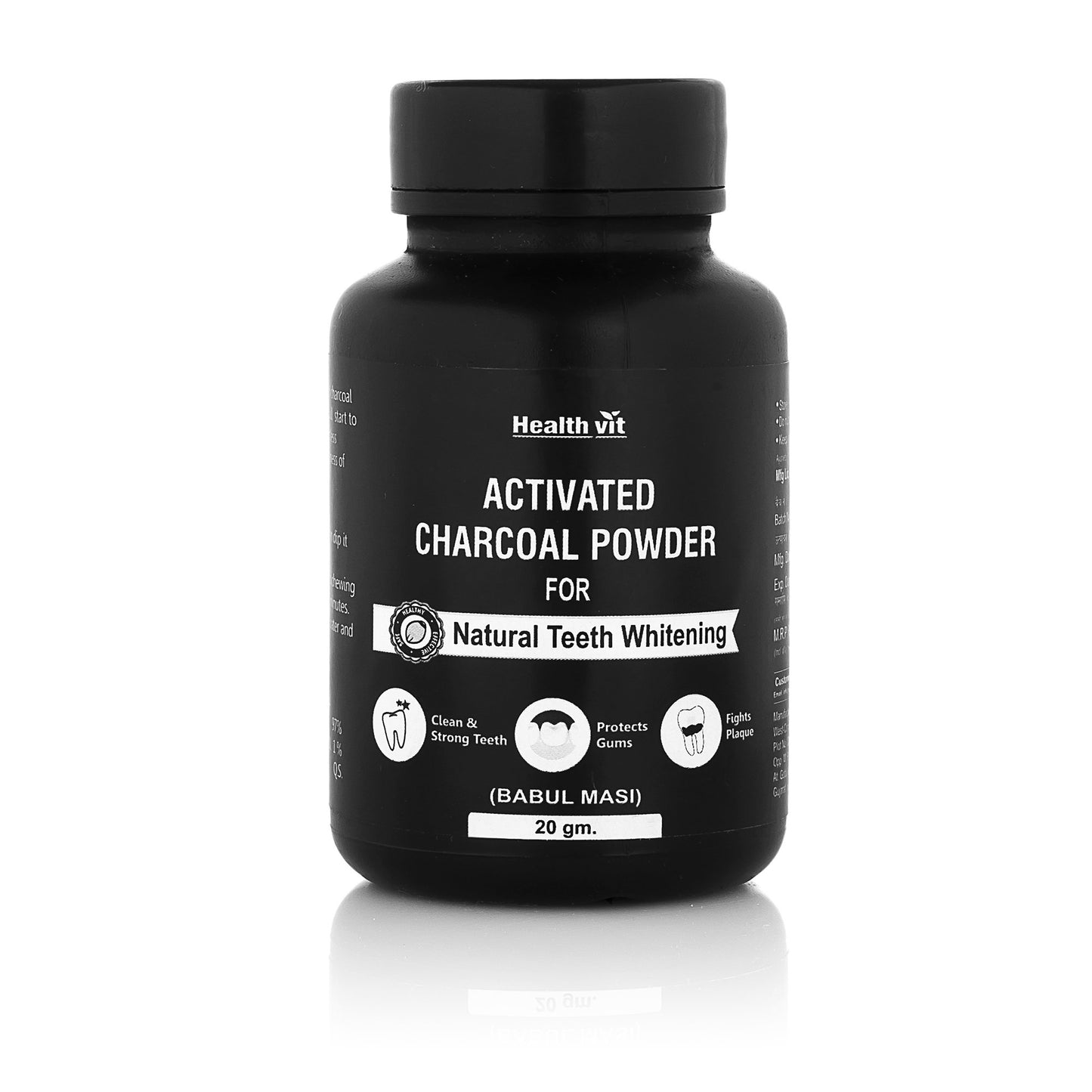 Healthvit Coconut Flavor Charcoal Powder - Refreshing teeth care