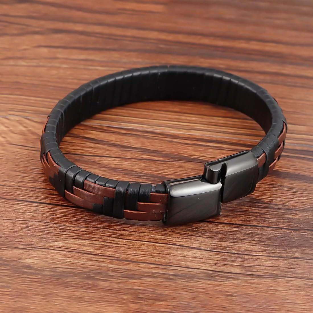 Yellow Chimes Brown Leather Bracelet - Gift for Him