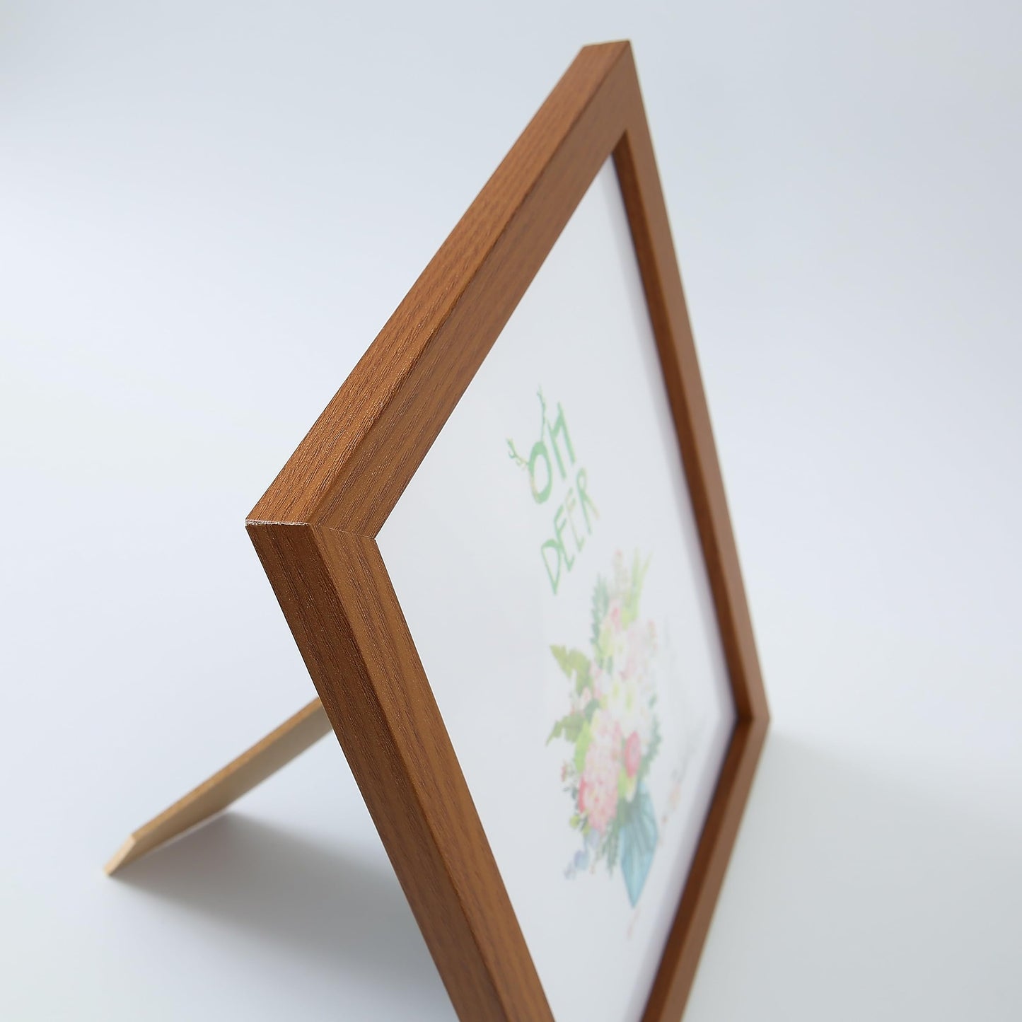 Photo Frame - Crystal Clear Glass, Horizontal & Vertical Use | Tabletop | 21.8x26.9CM | Brown