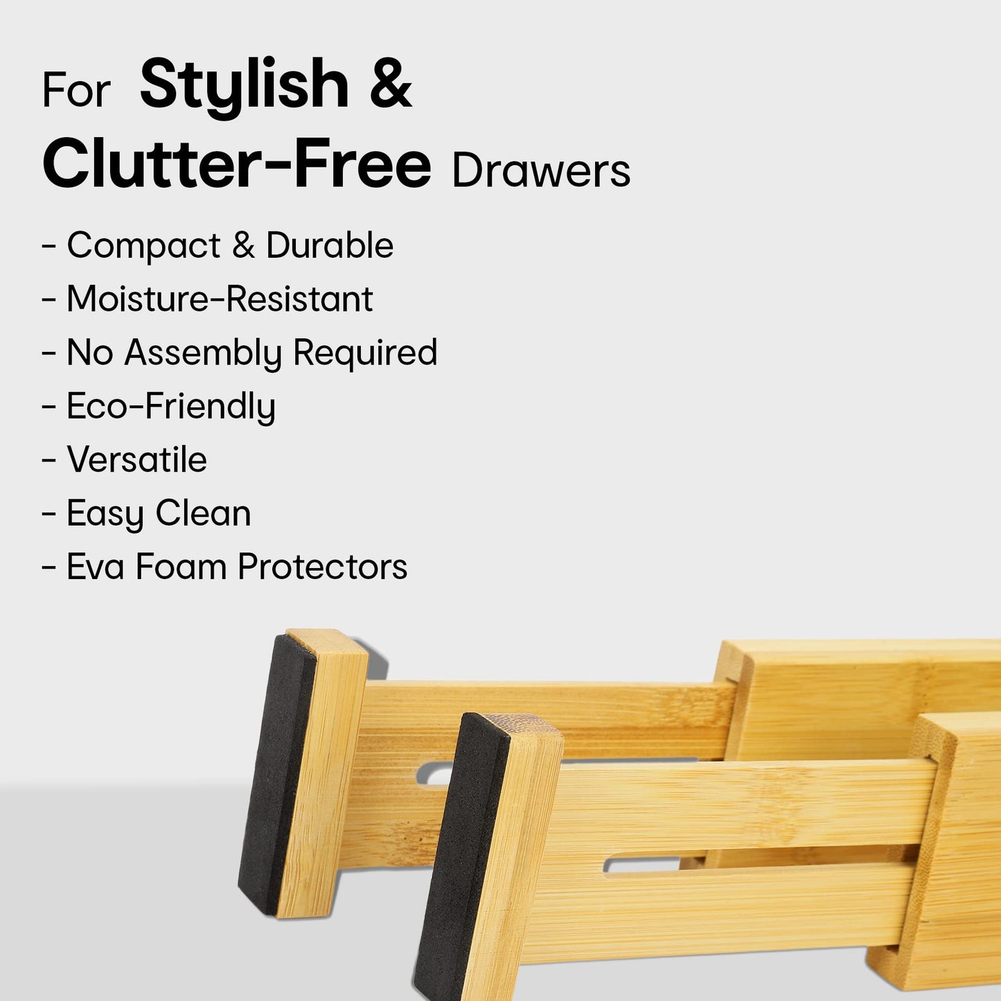 Anko Bamboo Drawer Dividers - Neat closet solution