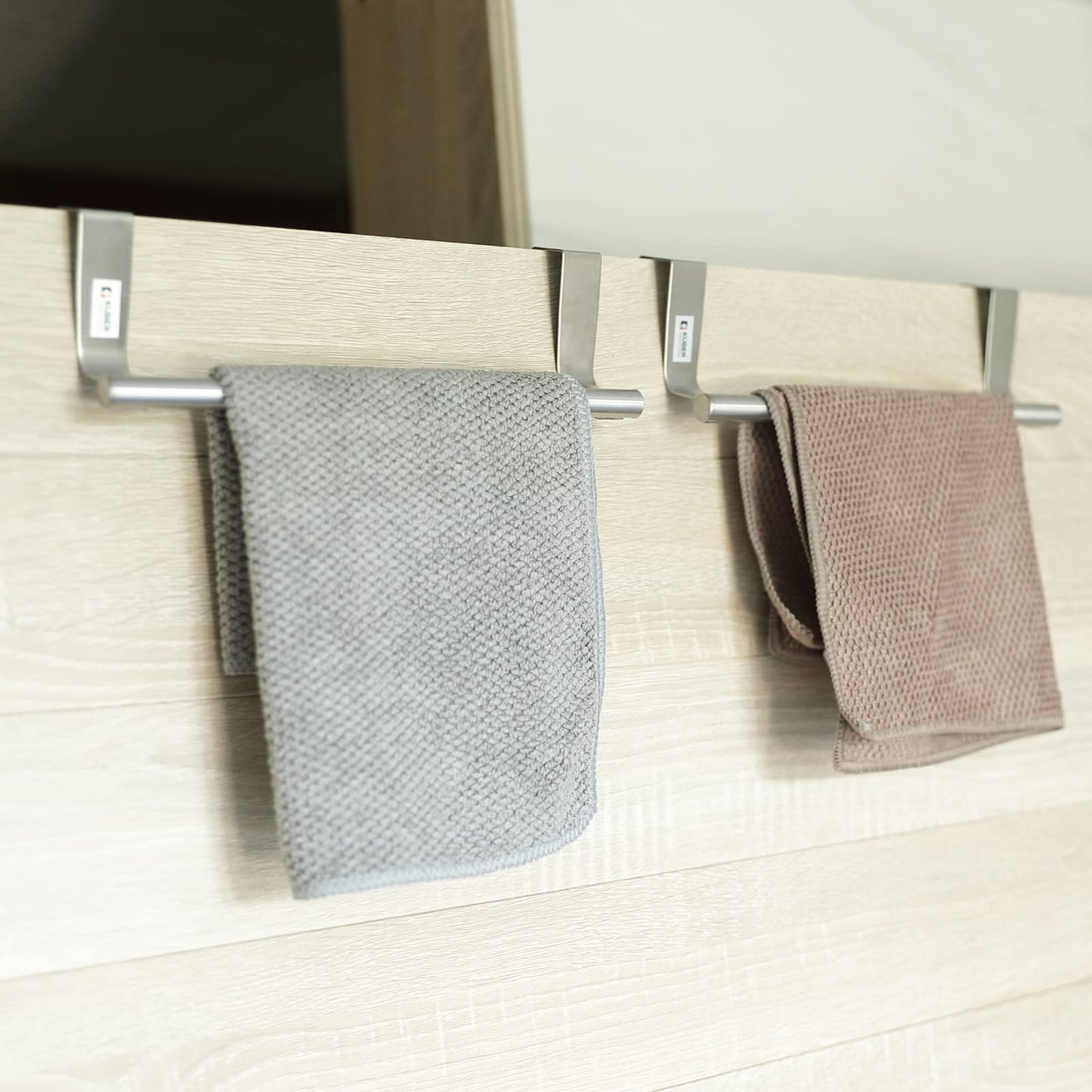 Pack of 2: Stainless Steel Wall Mounted Tissue Paper Holder | Easy Installation | Grey | 24x9x8 cm