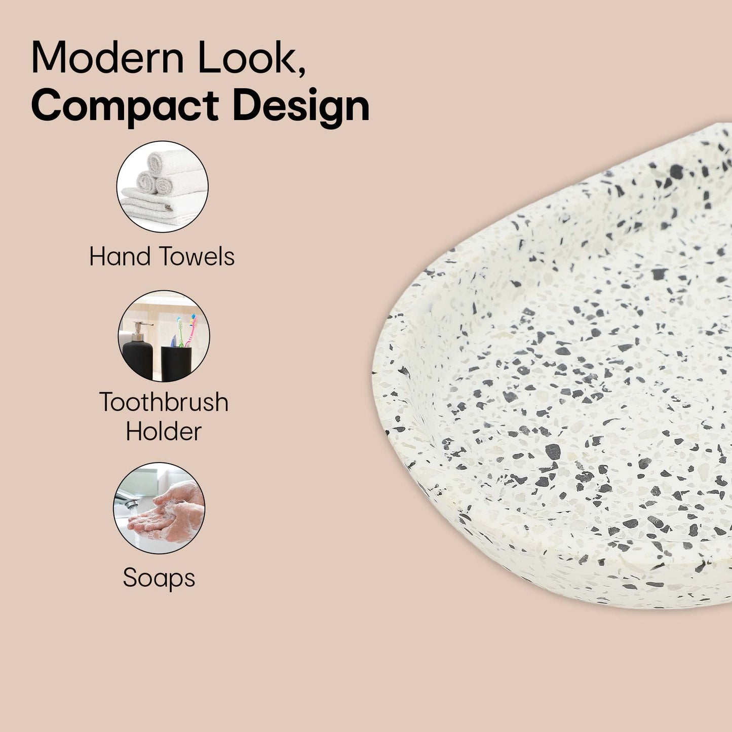 Anko terrazzo organizer - versatile desktop use