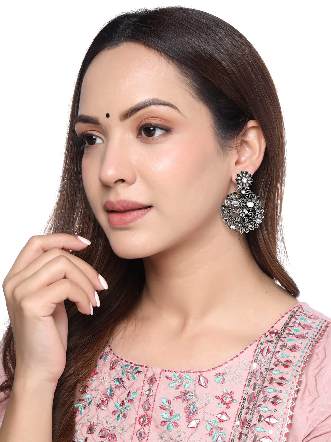 Yellow Chimes Silver Toned Earrings - Day outing accessory