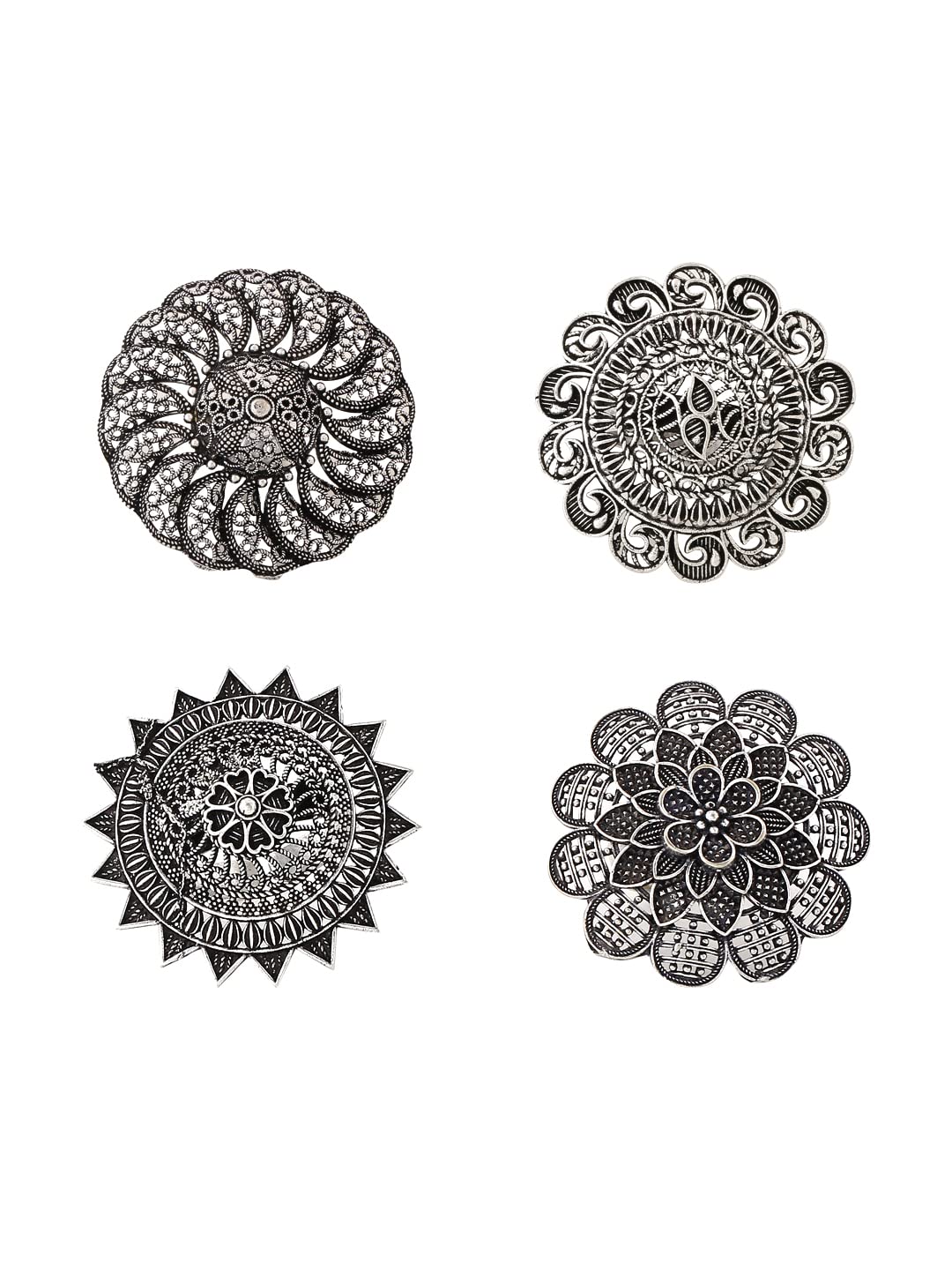 Yellow Chimes traditional ring set - stylish silver accessories